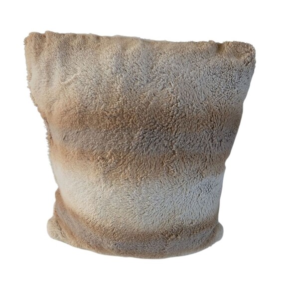 Anthropologie Other - Cozy Tan and Cream Fuzzy Soft Couch Bed Comfy Y2k Pillow One Unisex Home House